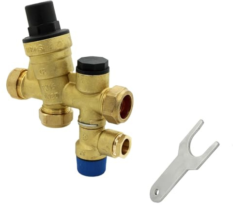 Inlet Control Multibloc Valve Group 22mm, 3/4.5 Bar, with PRV Service Key