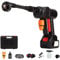 Idropulitrice a batteria, 2 Batterie 21V Idropulitrice portatile con Tubo 10mt, 6 in 1 Ugello Pistola Idropulitrice Wireless per Auto Giardino Terrazza Prato e Irrigazione (Nero)