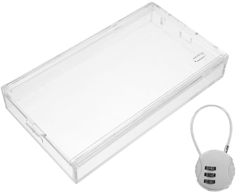 Housoutil Smartphone Lock Box Acrylic Cell Phone Jail Lock Timer Phone Safe for Students Adults