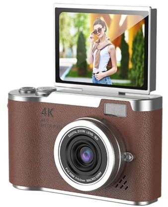 Nuovo 4 k Ccd 8x Zoom Digitale Fotocamera Digitale Per Studente 48mp Fotografia Digitale Compatta Schermo Camer 180 °flip A3m5 Fotocamera Selfile