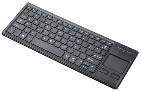 Jeenuuder Teclado con Cable USB de 80 Teclas Mini Teclado Táctil Compacto Ultradelgado Función HUB Teclado Táctil con Cable