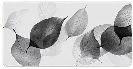 Tapis de Souris Gaming Les Feuilles XXL 800 x 400 mm Grand Tapis de Bureau Gamer Bords Cousus Imperméable Antidérapant pour PC, MacBook, Ordinateur Portable Améliore la Précision et la Vitesse J-967