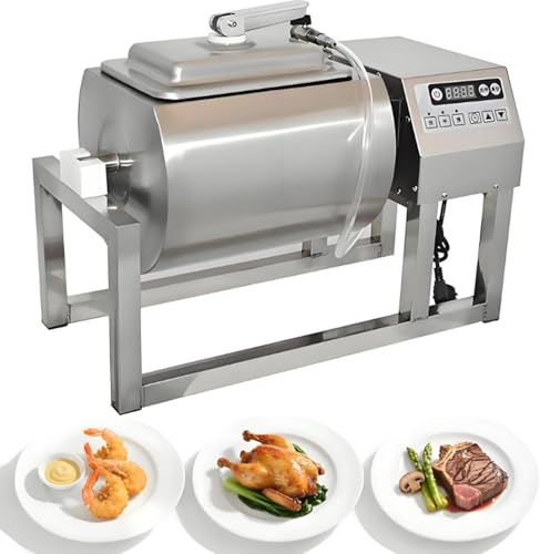 18-l-Vakuum-Tumbler-Marinator, kommerzieller Fleisch-Tumbler-Marinator, schnelles Marinieren, bidirektionale Rotation, 3 Geschwindigkeiten, Edelstahl-Fleisch-Tumbler für die Gastronomieküche