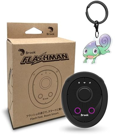 Brook Flashman - Joystick da gioco GPS virtuale per iPhone iOS, controller di posizione Bluetooth compatibile con Pocket Monster e Location Mobile Games, Smart Roaming, nessun jailbreak (versione