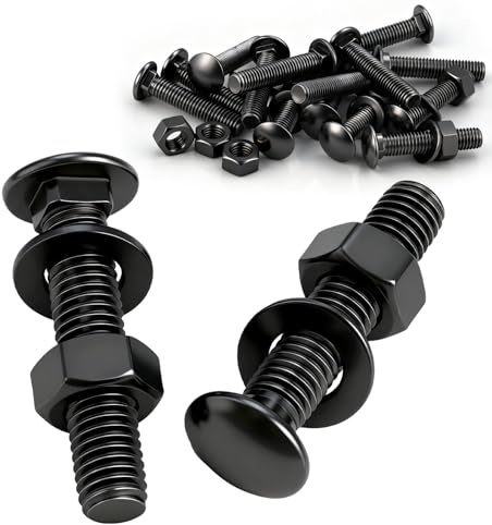 TXXATX Carriage Bolts M8x40mm 304 Stainless Steel M6 Coach Bolt 10 Pcs