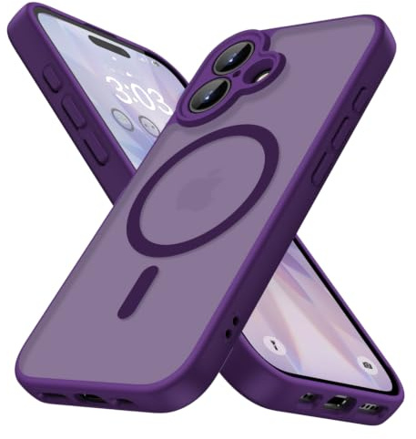 ORDA für iPhone 17 Hülle, Kompatibel mit MagSafe, Dunkel Violett | Vollständiger Kameraschutz, Stoßfest Kratzfest Haltbarkeit, Transluzente Rückseite, Matt Magnetische Handyhülle