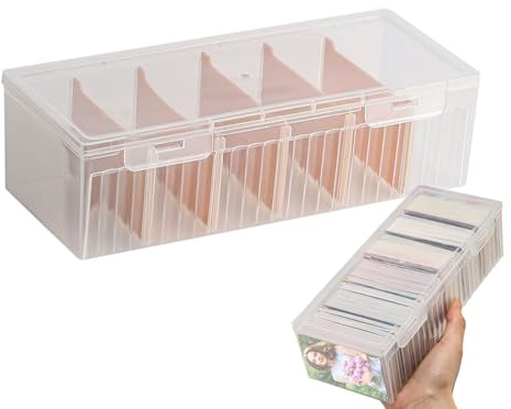 lyanny Aufbewahrungsbox für Karten,Notizkassette mit großer Kapazität für den Schreibtisch,Organizer-Koffer für Notizen und Lernkarten | Für Küche, Homeoffice, Schule, Klassenzimmer, Schlafzimmer,