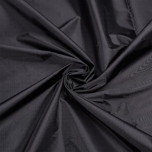 ORIGACH Tela de nailon precortada 210D negra de 3 yardas, 59 pulgadas de ancho, impermeable, ligera, resistente al viento, tela a granel para cometas, tienda de campaña, bandera, bolsa, cubierta de