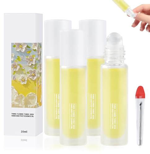 4 Stück Nagelhautschieber Ölstift,Nagelöl Roller Nagelhautöl Stift Nagelhautpflegestift Nagelhautöl Roller,Nährend Und Wiederherstellend Für Rissige Nägel Raue Nagelhaut Mit 1 Nagelpflege-Werkzeug