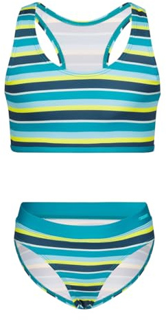 Trollkids Girls Kvalvika Bikini 152, Navy/Moss