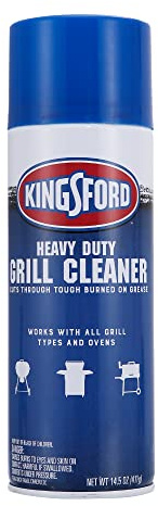 Kingsford Heavy Duty Foaming Grill Cleaner Spray, BBQ Degreaser for Charcoal & Gas Grills, Cuts Grease, Burnt-On Food & Grime, Easy Spray-On Foam for Grill Grates & Surfaces, Aerosol Can, 14.5 Oz