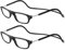 TBOC Pack: Lesebrille Lesehilfe für Herren Damen – (Zwei Einheiten) Dioptrien +3.00 Schwarz Fassung Stärke PC Handy Faltbar Frau Mann Magnetverschluss Clip Alterssichtigkeit Presbyopie