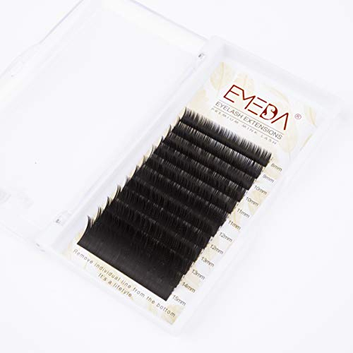 EMEDA Extensions de cils individuels D Curl Mix 8-15 mm 0,07 mm, extensions de cils professionnels, cils 3D en faux vison doux .07 individual lash extensions one by one for makeup