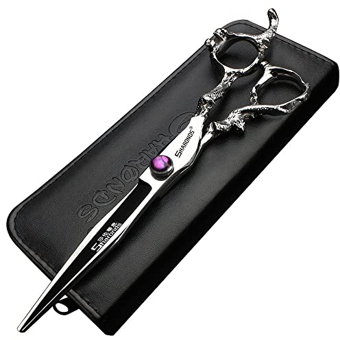 7/8 Zoll personifizierte Scheren kühles schwarzes Salonhaar, das Friseurscheren-Edelstahlfrisierwerkzeuge styling ist (8-Zoll flach-B)