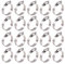 Glarks 20Pcs 304 Stainless Steel Adjustable 27-51MM Range Worm Gear Hose Clamps Assortment Kit, Fuel Line Clamp for Water Pipe, Plumbing, Automotive and Mechanical Application (27-51MM)