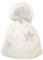 maximo Kids Girl-Mütze, randlos, wollweiß/Silber mit Strass, Sternen und Pompon, Gr. 55/57