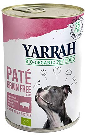 Yarrah - Bio Paté für Hunde mit Schwein - 12 x 400 g