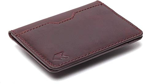 FOXHACKLE Portefeuille en Cuir avec Porte-Cartes de crédit pour Homme et Femme, Portefeuille Fin à Deux Volets avec Blocage RFID, Poche Avant Fine, Portefeuille Minimaliste, Petit étui pour Cartes