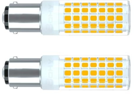 BQHY B15d LED Lampe Dimmbar,6W 230V Glühbirne,Warmweiß3000K,Doppelkontakt,50W Halogenlampe Equivalent,2er-Set