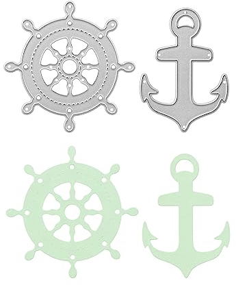 Stanzenshop Stanzschablone Anker und Steuerrad, Maritim, Stanzformen, Schablonen, Scrapbooking, Kartenherstellung