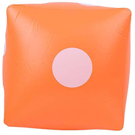 Zerodis 15,7 Zoll Riesen aufblasbare Würfel Pool Spielzeug, aufblasbare Würfel tragbare Indoor-Party-Aktivitäten liefert Prop Spielzeug für Rasenspiele Outdoor-Bodenspiele(Orange)