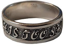 Echter Sterling Silber Ring Band massiv punziert 925 This Too Shall Pass
