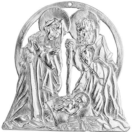 Röders Zinn Weihnachtsbaumfigur Krippenszene