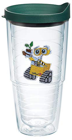 Tervis Made in USA Double Walled Disney Wall-E Insulated Tumbler Cup Keeps Drinks Cold & Hot, 24oz, Emblem