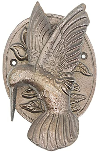 Lqdp Türklopfer Unregelmäßigkeit Türklopfer mit Vogel , Eisentürklopfer mit Schließplatte für Modern Manor/Country Courtyard