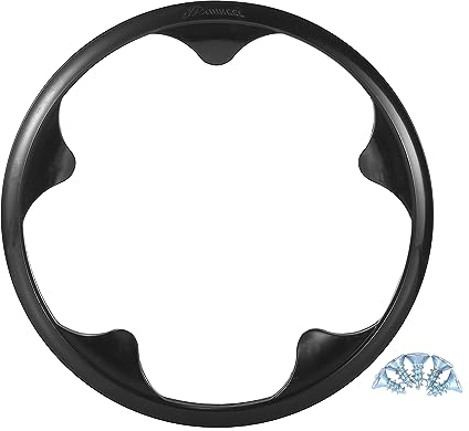 X AUTOHAUX Kettenradabdeckung Kettenblatt Schützen 52 Zähne 10,5 cm mit 5 Löcher Fahrrad-Kettenblatt-Schutzabdeckung Schwarz