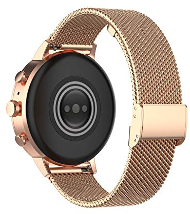 Chofit Armband, kompatibel mit Fossil GEN 6/Gen 5E, gewebtes Metall, Edelstahl, Ersatzarmband für GEN 6/Gen 5E, 42 mm, 44 mm Smartwatch (18 mm, Roségold)