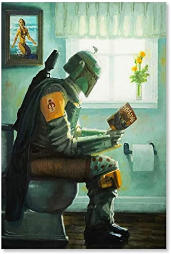 GPEIHANG Leinwand Malerei Bild Vintage Movie Star Wars The Mandalorian Poster für die Veranda-Dekoration Poster Wandkunst Bilder Und Drucke 15.7x23.6(40x60cm) Kein Rahmen