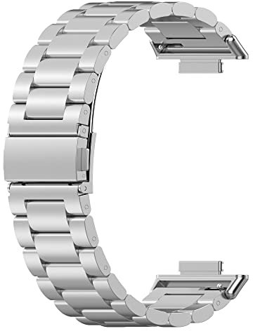 Chofit Correas compatibles con Huawei Watch Fit 2, correa de repuesto de metal de acero inoxidable para hombres y mujeres, para Huawei Watch Fit 2 Smartwatch (Plata)