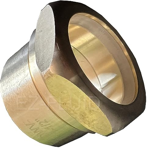 EZ-Fluid (1 Stück) 3,8 cm DWV Schweiß x Gleitgelenk Messing Trap Adapter Fitting mit Messingmutter, passt Kupfer auf Rohr, C x SJ Messing Trap Adapter Messing Lötverschraubung, Schweißende passt über