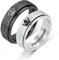 Ihanskio Passen Sie Mattierte Passende Paare Ringe Mit Gravierten Crown Mustern An Matter Versprechensring Personalisiert Seine Ringe Eheringe Paarschmuck (Schwarz-Spinner-6mm)
