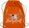 Turnbeutel Rucksack - Kompatibel mit Oktoberfest Tasche - Herzmadl - Unisize - Orange - mitbringsel aus bayern trachtenrucksack bayrische madl beutel trachtentaschen bayrisch hirsch stoffrucksack