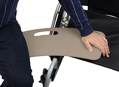 FabaCare Rutschbrett für Rollstuhlfahrer EasyTransfer wave, Transferbrett gebogen mit Griff, Transferhife vom Rollstuhl, Auto und Bett, bis 130 kg, Länge 75 cm