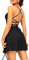 Navneet Tenniskleid Damen Golfkleid Active Dress Kleid mit Hose drunter Rückenfrei A Linie Mini Kleid Gepolstert Tennis Outfit Kostüm Sommerkleid Schwarz M