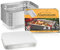 20pcs Large Aluminium Foil Trays with Lids 31x20cm - BPA Free, Sturdy, Leakproof Air Fryer Foil Containers - Disposable BBQ Trays for Meal Prep, Roasting, Grilling, Takeaway, Baking Tray