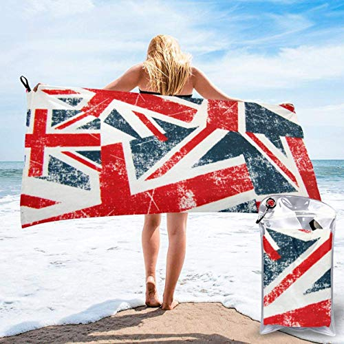Strandtuch Union Jack Badetuch Weich Drucktuch Erwachsene Mikrofaser Handtücher, Für Yoga, Schwimmbad, Schwimmen, 70x140cm