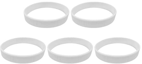 Knye 5x Silikonarmband White Reset Armband Gummiband Weiß Elastisch Unisex Wasserfest - Reset Branding