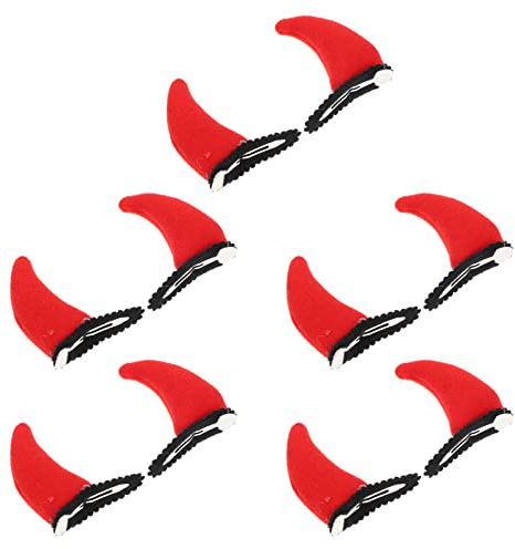 FRCOLOR 40 Kopfschmuck Für Damen Kostüm Gothic Teufel Kreativ Kleine Nadeln Requisiten Haar Ohren Party Kleid Niedliches Festival Horn Cosplay Haarnadeln