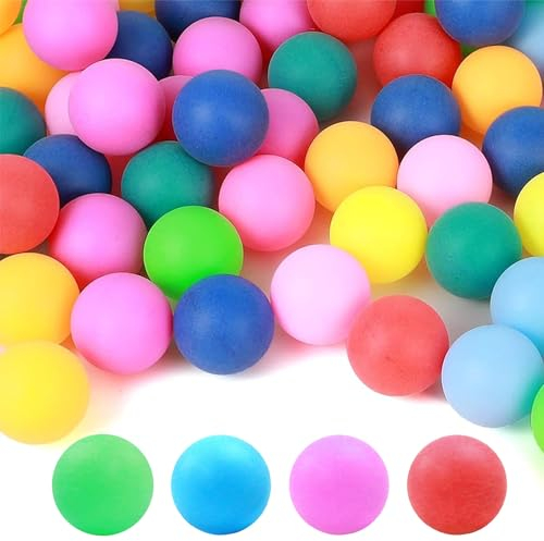 50 Stück Tischtennisbälle Bunt, 3.5cm Tischtennisball, Multifunktion Ping Pong Bälle, Wiederverwendbar Tischtennisbälle Geeignet für Schwimmbad Raumdekoration Berufsausbildung Pitching Maschine