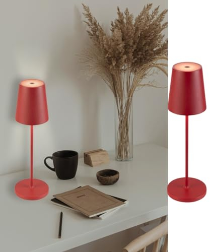 SLV VINOLINA TWO, Tischleuchte, Akku, IP65, 2200/2700/3000K, TOUCH, rot