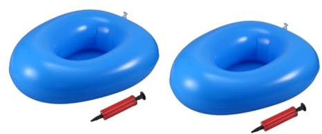 Gatuida 2 Stücke Aufblasbare Bettpfanne Waschbar Bettlägerig Ältere Pflegeheim Hocker Mit Inflator Leicht Zu Reinigen