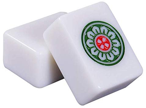 Suuim Majong-Sets, tragbares chinesisches Mahjong-Set mit 144 Spielsteinen, traditionelle chinesische Mahjong-Spiele mit Aufbewahrungstasche, Tischdecke, Familien-Freizeitspiel-Geschenk