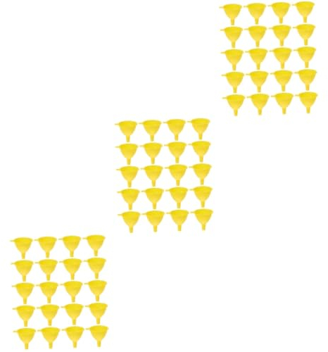 Cabilock 3 Set Di Mini Imbuti Di Qualità Da Laboratorio Imbuti Di Plastica Riutilizzabili Per Esperimenti Scientifici Distribuzione Di 20 Pezzi*3