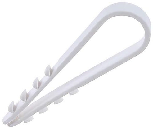 Gabex® Schlaufendübel 10 bis 1000 Stück - Spannbereich 3-13, 6-20, 8-28 mm Steckschlaufe Stecklaschen Dübelklemmschelle Kabelbefestigung (50, 3-13 mm (grau))