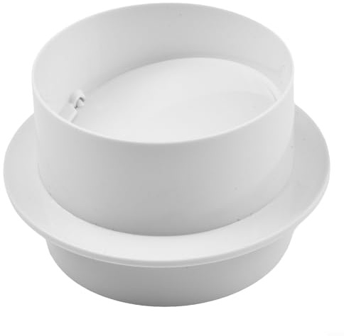 Ventilation Pipe Duct Check Valve ABS Plastic Backdraft Damper Aitr Duct Connector Accessory Airflow Ducting Insert for Ventilation (100MM)
