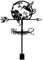 SUPERDANT Girouette de Jardin Exterieur pour Colibri Girouette de Toit en Métal pour Oiseaux et Fleurs Noir Direction du Vent Décoration de Jardin Art Deco Jardin Exterieur